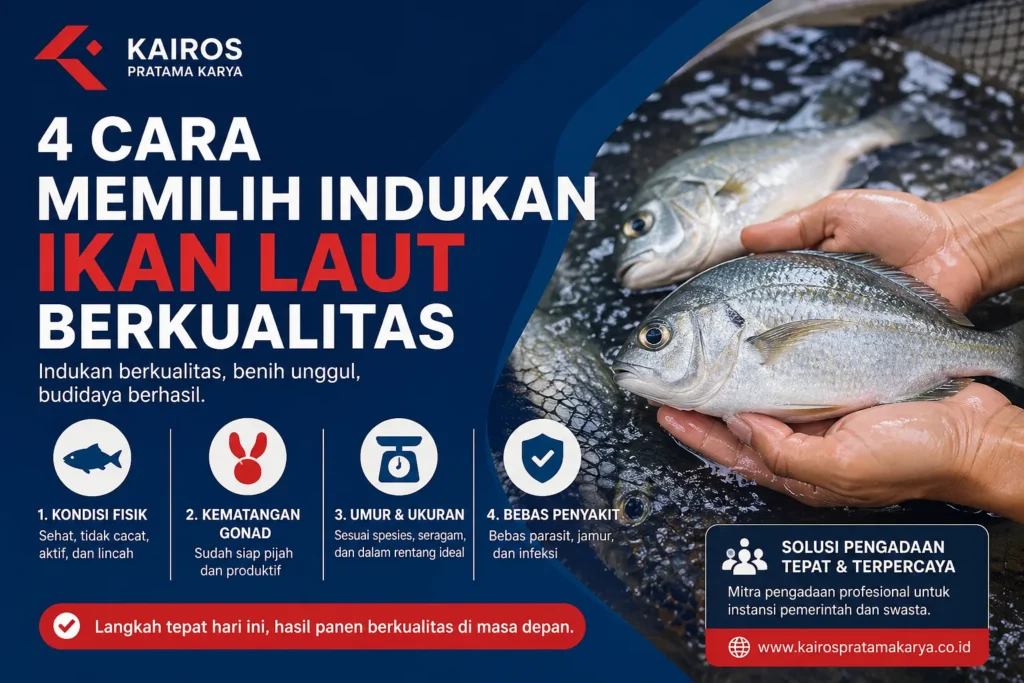 “Ilustrasi cara memilih indukan ikan laut berkualitas untuk budidaya”