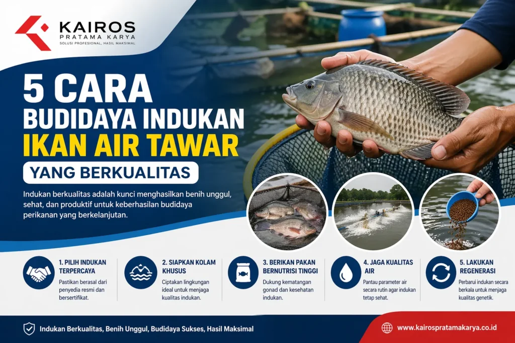 “Ilustrasi budidaya indukan ikan air tawar berkualitas untuk hasil benih unggul”