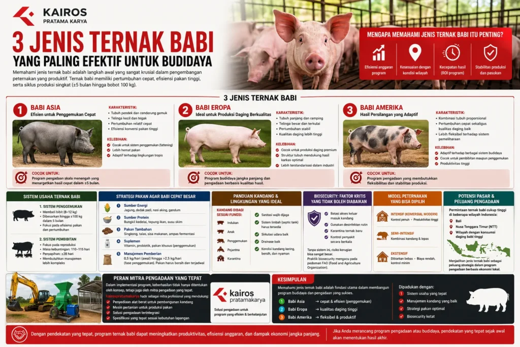 “Jenis ternak babi efektif untuk budidaya dan pengadaan”