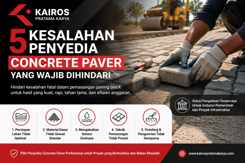 Ilustrasi kesalahan fatal penyedia concrete paver