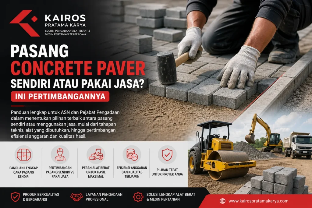 “Pasang concrete paver sendiri atau pakai jasa untuk proyek konstruksi yang efisien dan berkualitas”