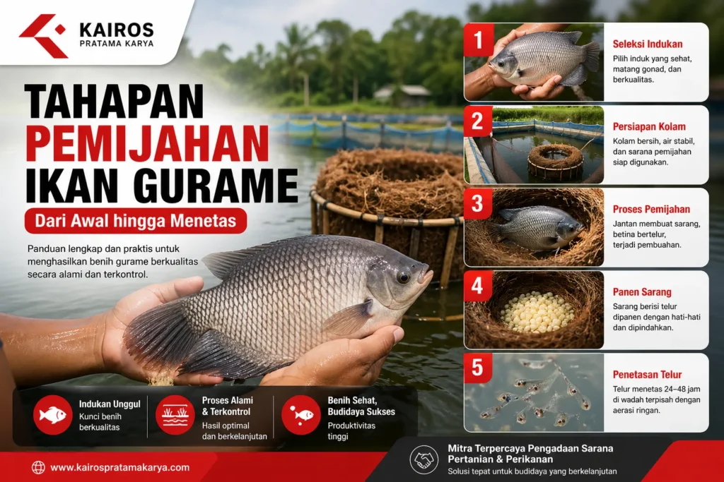 pemijahan ikan gurame mulai seleksi indukan hingga penetasan telur