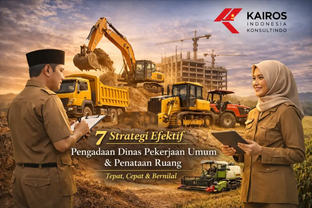 Ilustrasi pengadaan alat berat untuk Dinas Pekerjaan Umum dan Penataan Ruang oleh Kairos Pratama Karya