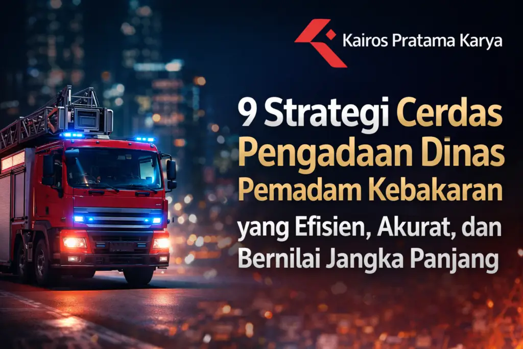 Ilustrasi Pengadaan Dinas Pemadam Kebakaran dengan kendaraan operasional modern dari Kairos Pratama Karya