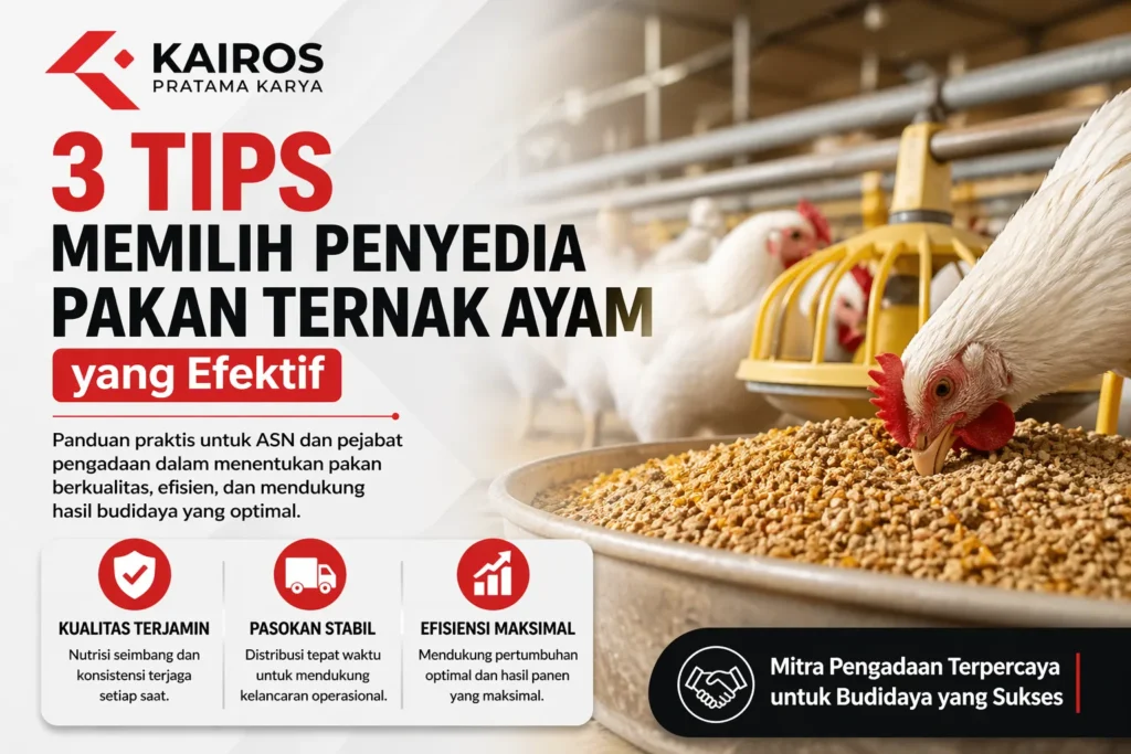 “Ilustrasi tips memilih penyedia pakan ternak ayam yang efektif dan berkualitas untuk budidaya optimal”