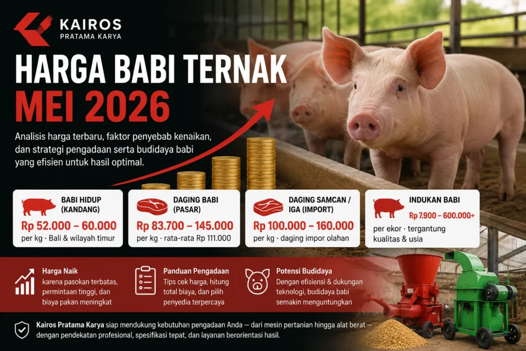 Harga babi ternak Mei 2026 di Indonesia beserta analisis kenaikan harga dan solusi budidaya efisien