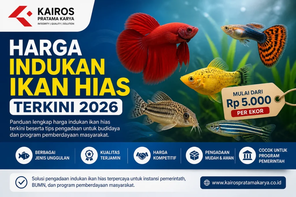 “Daftar harga indukan ikan hias terbaru 2026 untuk budidaya dan pengadaan pemerintah”