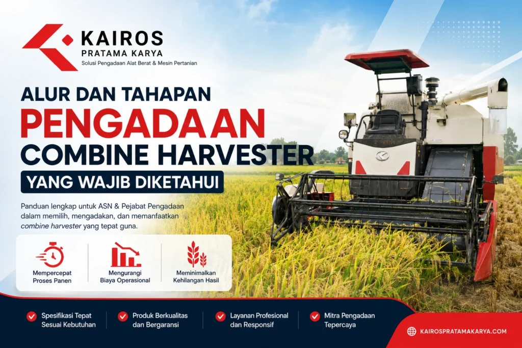 Pengadaan combine harvester untuk mendukung modernisasi pertanian bersama Kairos Pratama Karya