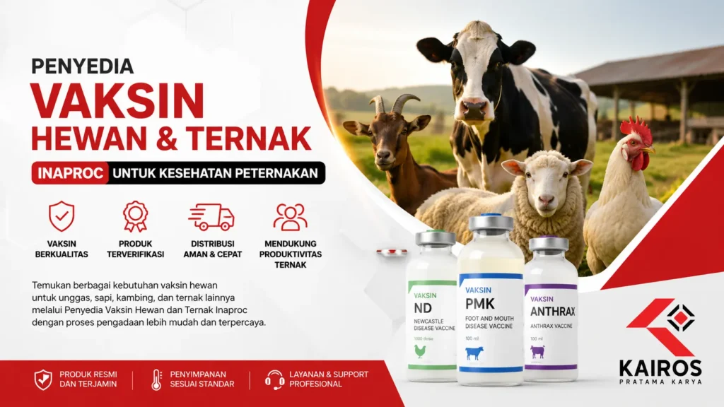 Penyedia Vaksin Hewan dan Ternak Inaproc untuk kesehatan peternakan modern