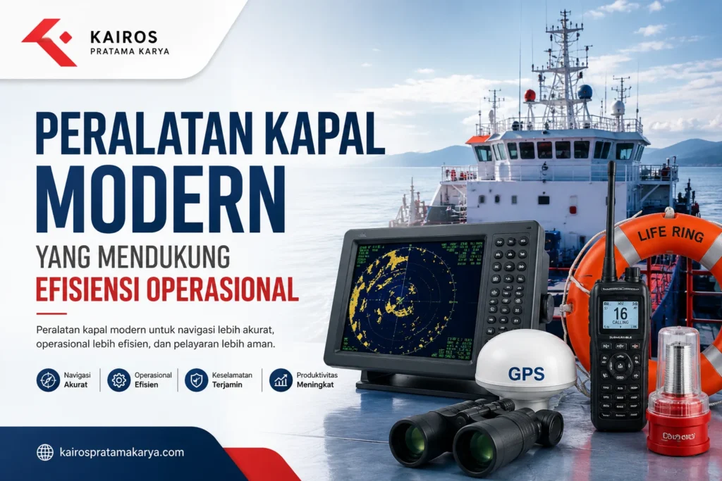 Peralatan Kapal modern untuk mendukung efisiensi operasional dan keselamatan pelayaran industri maritim.