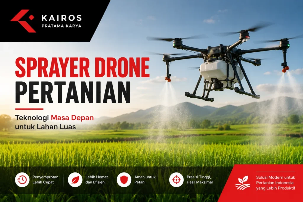 Sprayer drone pertanian modern untuk penyemprotan lahan luas secara cepat dan presisi