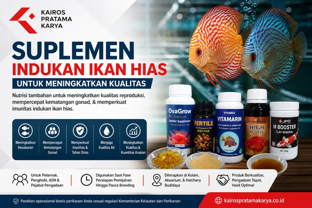 Suplemen indukan ikan hias untuk meningkatkan kualitas reproduksi dan kesehatan indukan