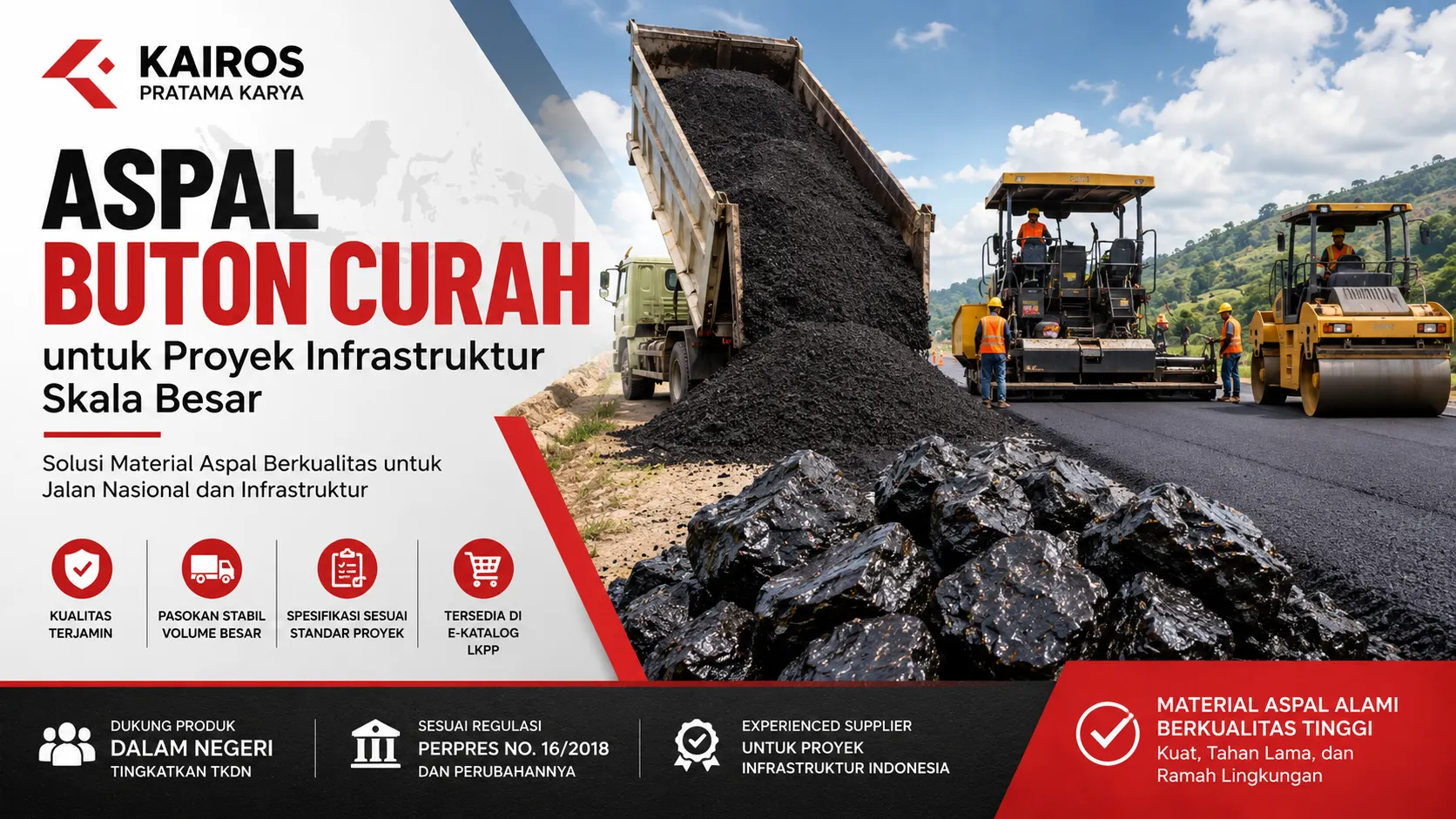 Aspal Buton Curah untuk proyek infrastruktur skala besar di Indonesia
