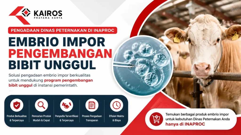Pengadaan Dinas Peternakan di Inaproc untuk embrio impor pengembangan bibit unggul guna mendukung program peningkatan genetika ternak pemerintah