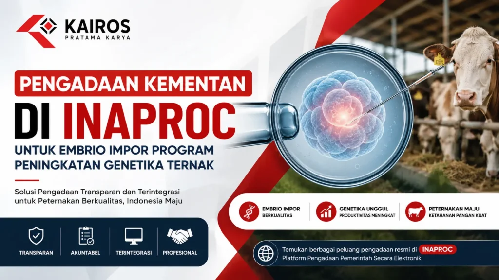 Pengadaan Kementan di Inaproc untuk embrio impor program peningkatan genetika ternak nasional