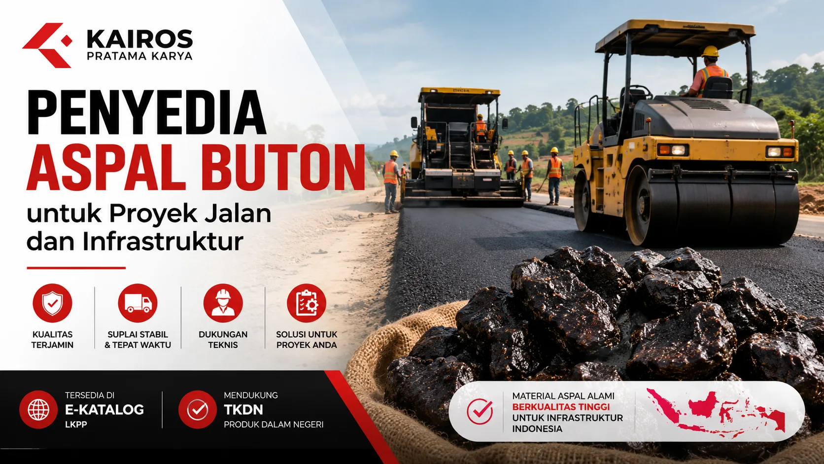 Penyedia Aspal Buton untuk proyek jalan dan infrastruktur di Indonesia